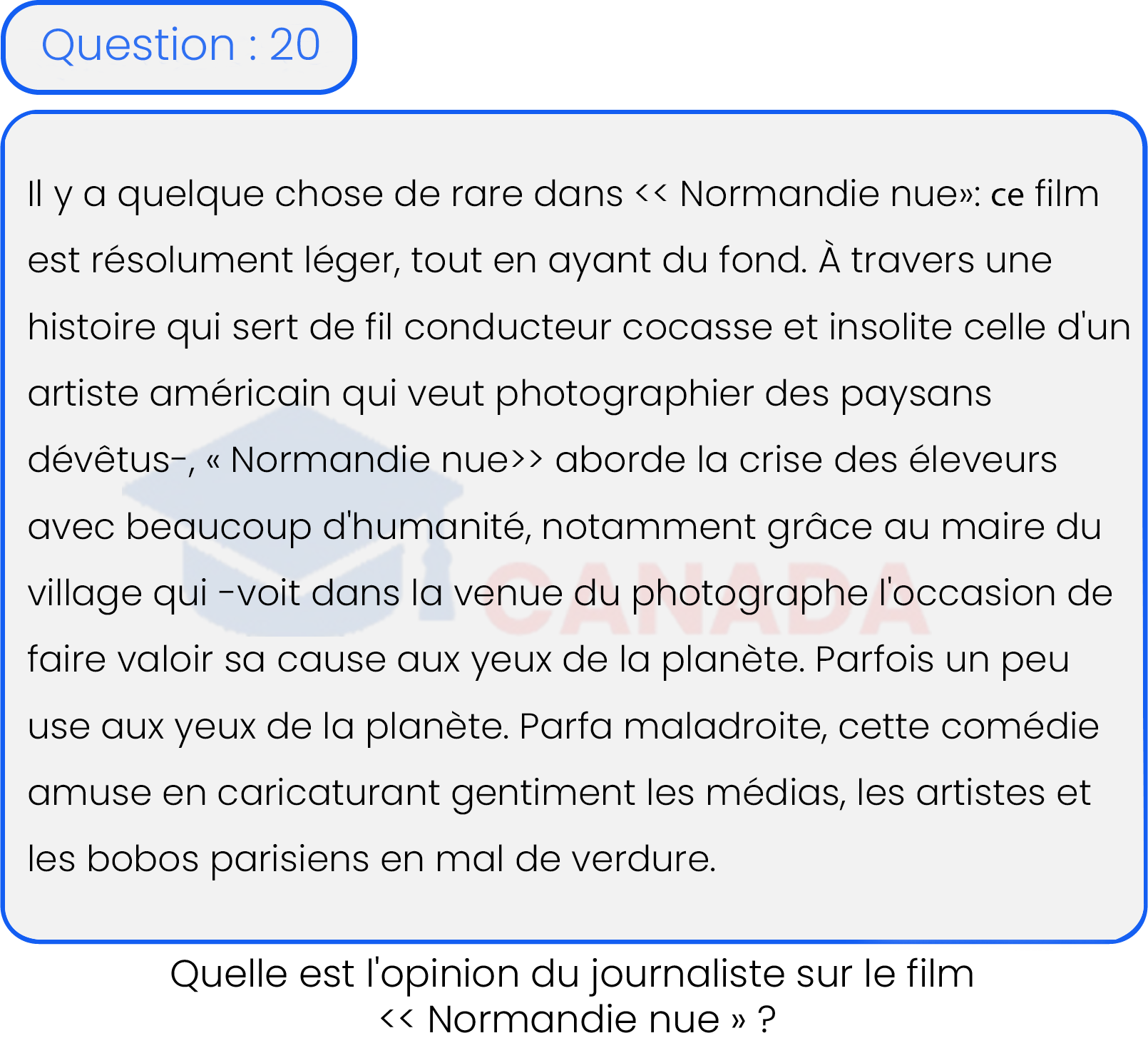 Question 20